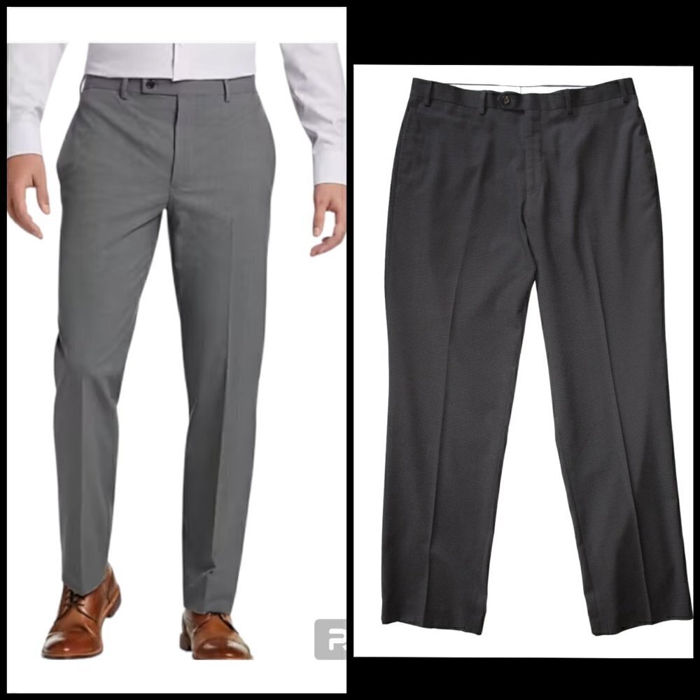 Ralph By Ralph Lauren Classic Fit Dress Pants dark Gray Size 36W 32L Zip up